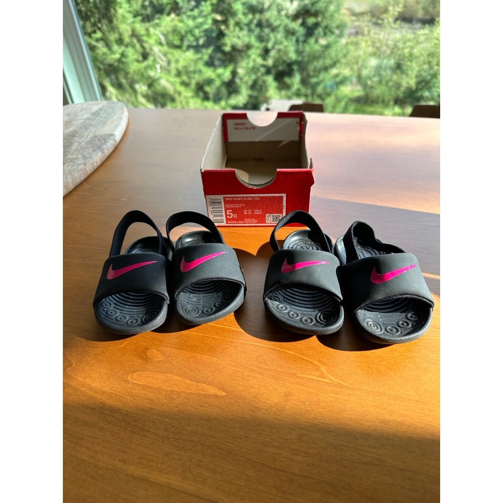 Nike Kawa slide 2 pairs Baby size 5 and 6